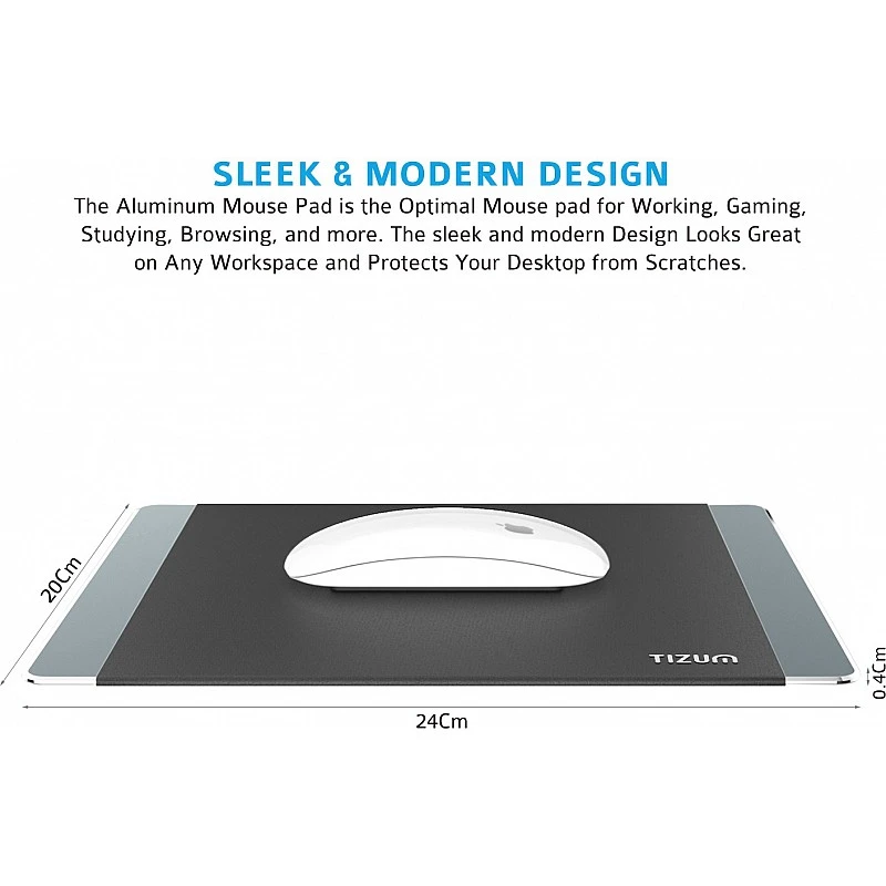 Tizum Aluminium Mousepad - Anti-Skid Intensive Gaming Mouse Pad for MacBook-c Tizum Aluminium Mousepad - Anti-Skid Intensive Gaming Mouse Pad for MacBook-c