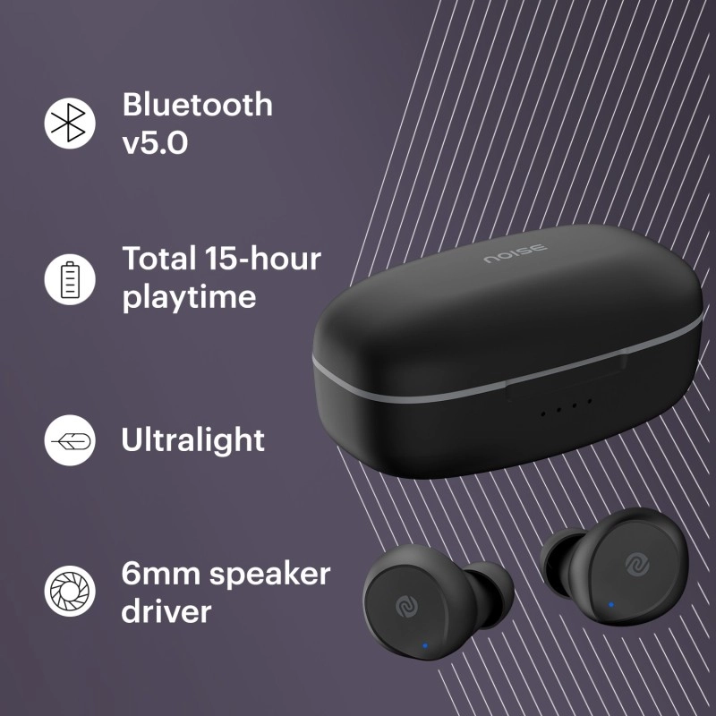 Noise Shots X1 Air 2 Truly Wireless Bluetooth Headset (Raven Black, True Wireless) Noise Shots X1 Air 2 Truly Wireless Bluetooth Headset (Raven Black, True Wireless)
