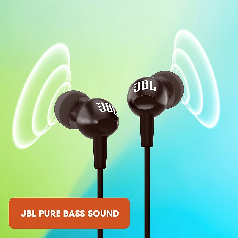 JBL C150SI by Harman in-Ear Headphones with Mic (Black) JBL C150SI by Harman in-Ear Headphones with Mic (Black)