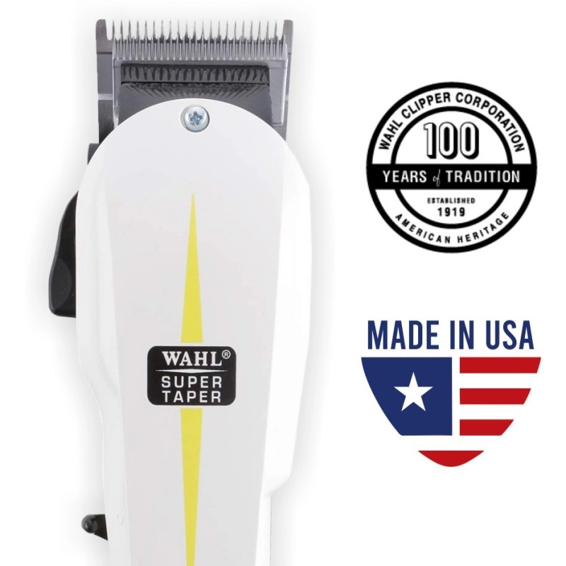 Wahl 08466-424 Corded Super Taper Hair Clipper White Wahl 08466-424 Corded Super Taper Hair Clipper White