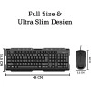 Quantum Wired USB Combo of 104 Keys Full-Size Keyboard, Customisable DPI Optical Mouse