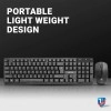 Ant Esports MKWM2023 Wireless Gaming Keyboard & Mouse Combo with Stylish 104 Membrane Keys and 3D Button Mouse with 1000 DPI Optical Sensor