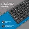 Amkette Primus Wireless Keyboard & Mouse Combo USB Support, 2.4 Ghz Wireless Single Nano Receiver (Black)