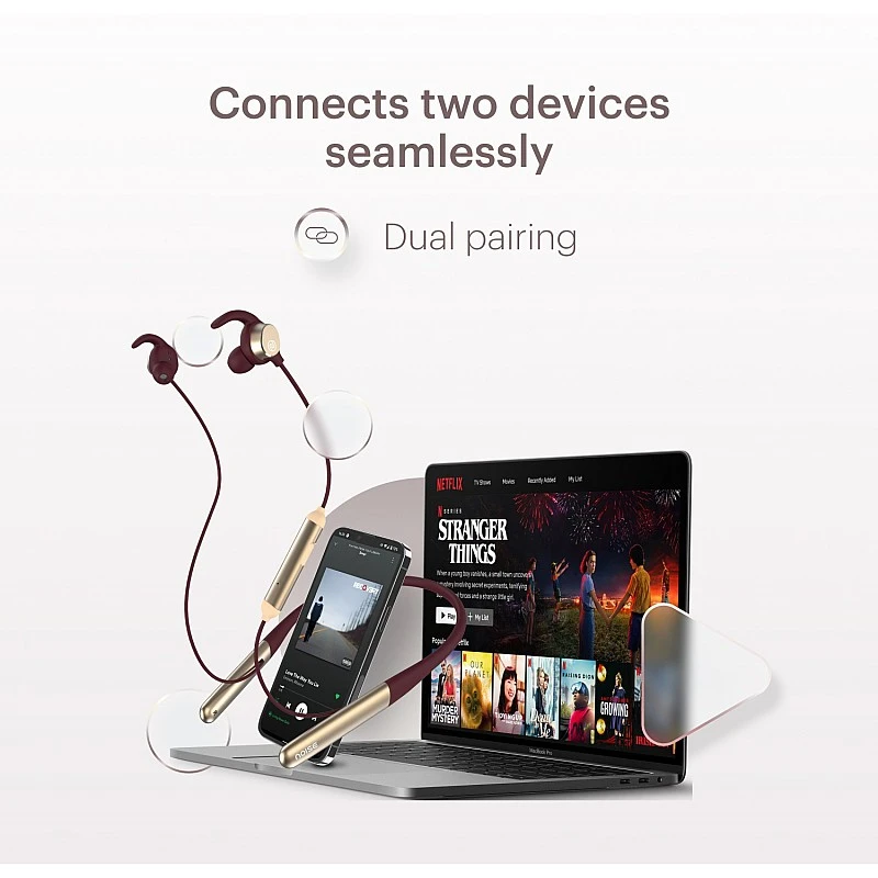 Noise Flair XL with 80hrs of playtime, ESR, Instacharge and Bluetooth v5.2 Bluetooth Headset (Burgundy, In the Ear) Noise Flair XL with 80hrs of playtime, ESR, Instacharge and Bluetooth v5.2 Bluetooth Headset (Burgundy, In the Ear)