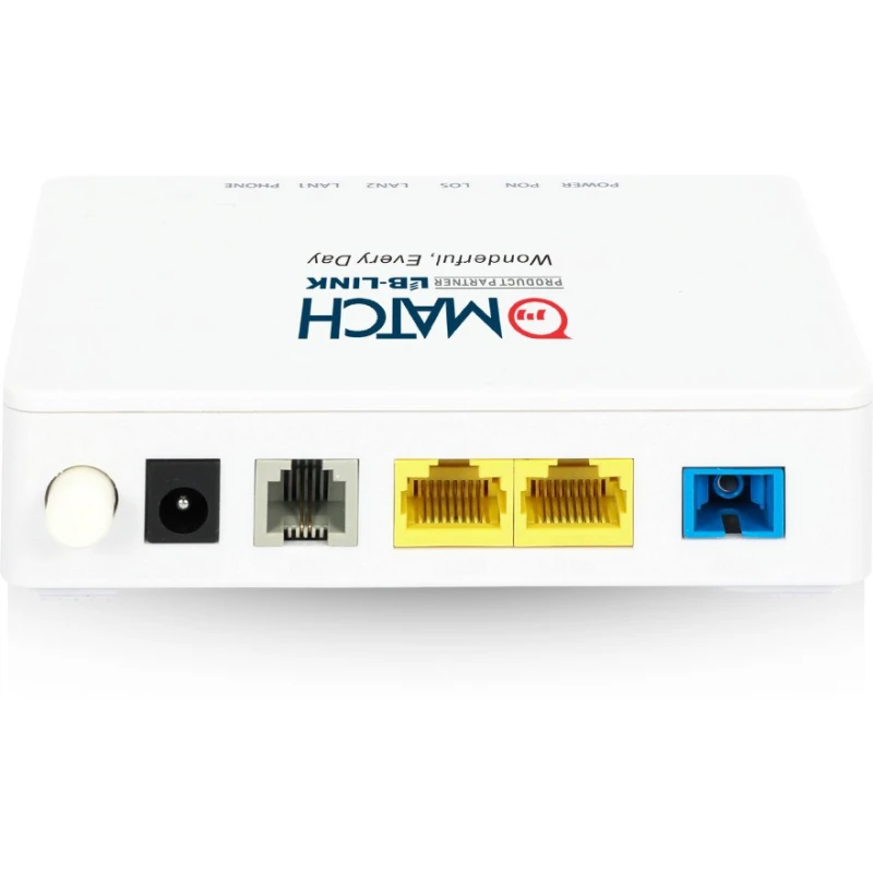 Match LB-Link BL-MX102L1V XPON ONU with Voice Router 0 GHz 1000 Mbps Wifi Speed NA Ethernet (Cable Broadband) (White) Match LB-Link BL-MX102L1V XPON ONU with Voice Router 0 GHz 1000 Mbps Wifi Speed NA Ethernet (Cable Broadband) (White)