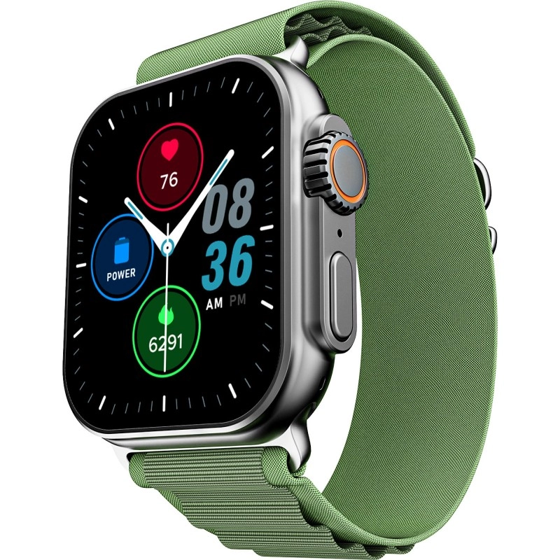 boAt Wave Genesis Pro w/ 1.96'' AMOLED Display,BT Calling,Functional Crown,boAt Coins Smartwatch  (Olive Green Strap, Free Size)