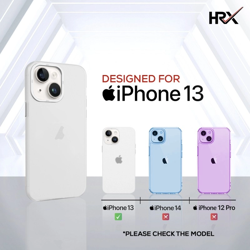 HRX Frosted Back Cover for Apple iPhone 13  (White, Matte Finish)