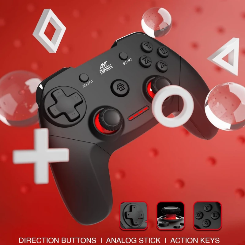Ant Esports GP300 Pro V2 Wireless Gaming controller, Compatible for PC & Laptop Bluetooth Gamepad Ant Esports GP300 Pro V2 Wireless Gaming controller, Compatible for PC & Laptop Bluetooth Gamepad