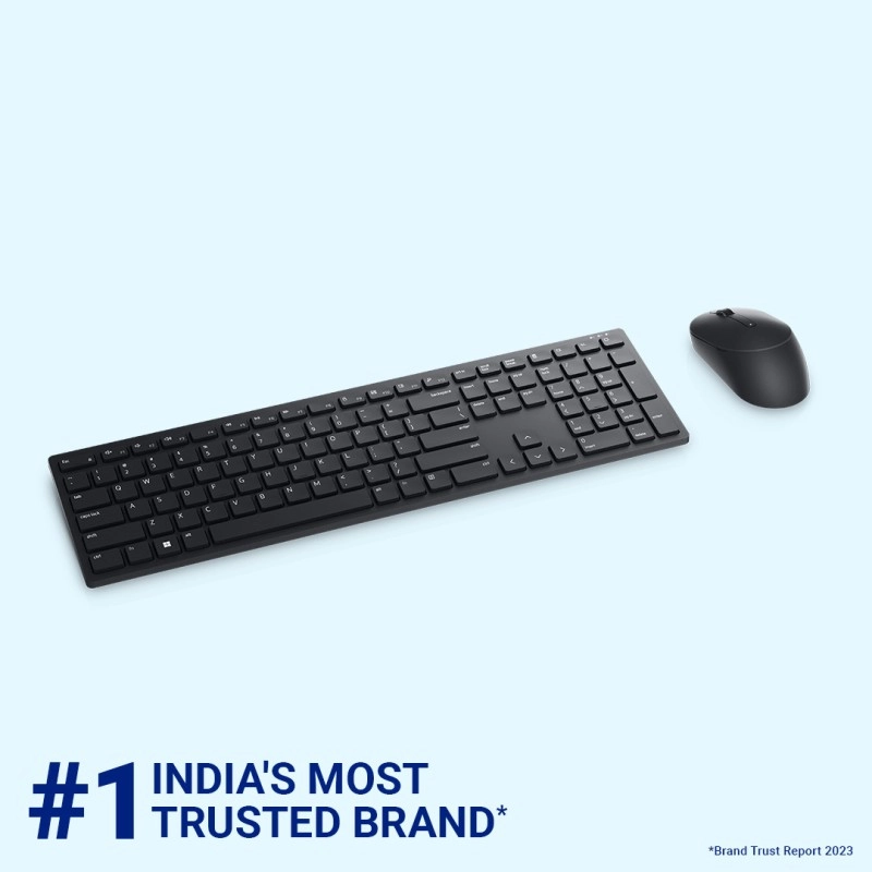 Dell KM5221W Pro Wireless USB Keyboard and Mouse Set Quiet Keyboard, Full-Sized Keyboard, Ambidextrous Mouse Black Dell KM5221W Pro Wireless USB Keyboard and Mouse Set Quiet Keyboard, Full-Sized Keyboard, Ambidextrous Mouse Black