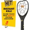 HIT Anti Mosquito Racquet | 6 months Warranty | Rechargeable Mosquito Killer Bat with LED Light | Charge Before Use