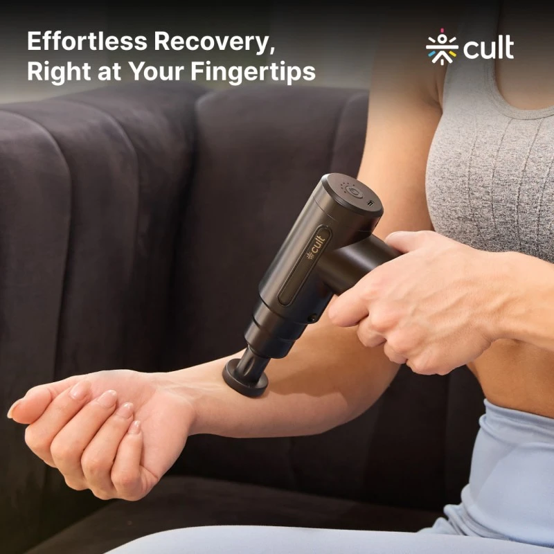 Cult Volt Silicone head, 3000mAh Battery, Pain Relief, Deep Tissue Full body gun Massager (Black) Cult Volt Silicone head, 3000mAh Battery, Pain Relief, Deep Tissue Full body gun Massager (Black)