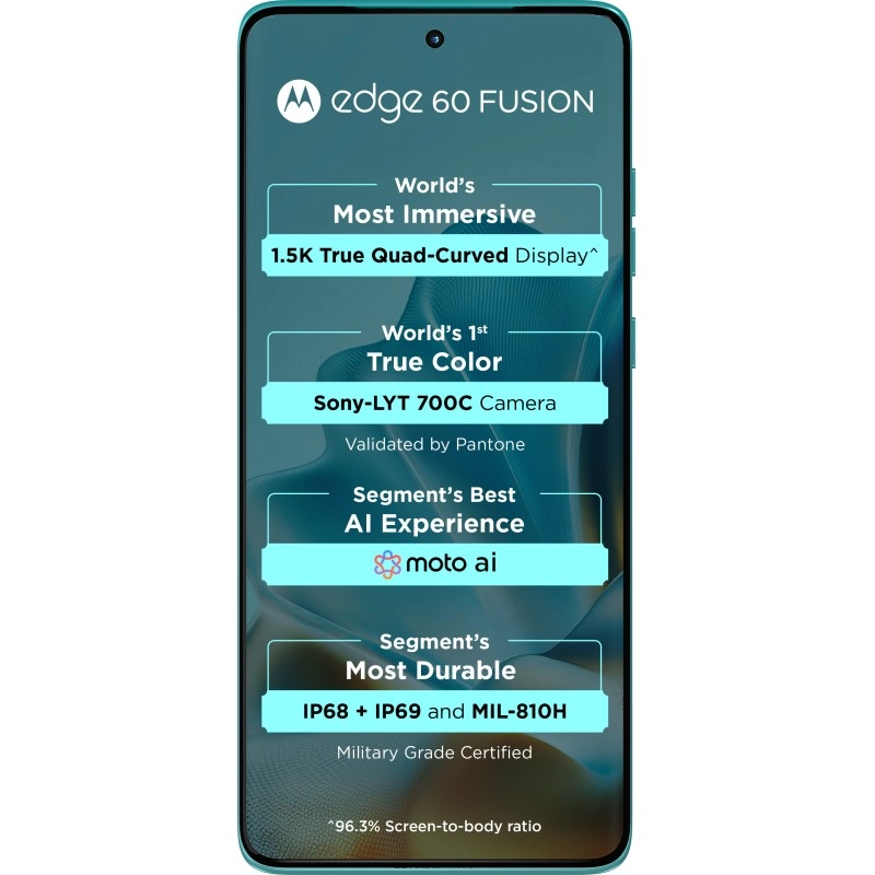 MOTOROLA Edge 60 Fusion 5G (PANTONE Amazonite, 256 GB)  (12 GB RAM {open box}