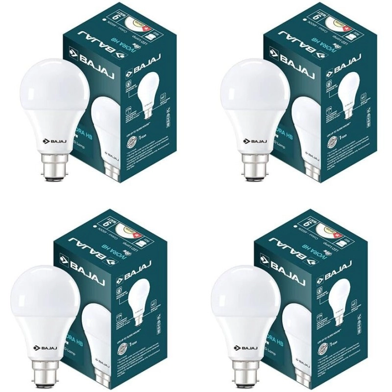BAJAJ 9 W Basic Standard B22 LED Bulb  (White, Pack of 5)