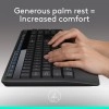 Logitech MK345 Wireless Combo Full-Sized Keyboard with Palm Rest and Comfortable Right-Handed Mouse