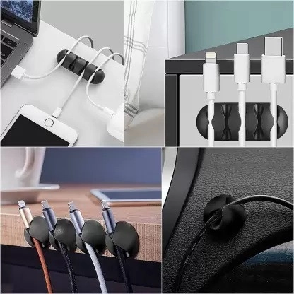 AIRTREE 10pcs/Set Multi-Purpose Cable Organizer Clips Cords Winders Earphone Charger Cable 