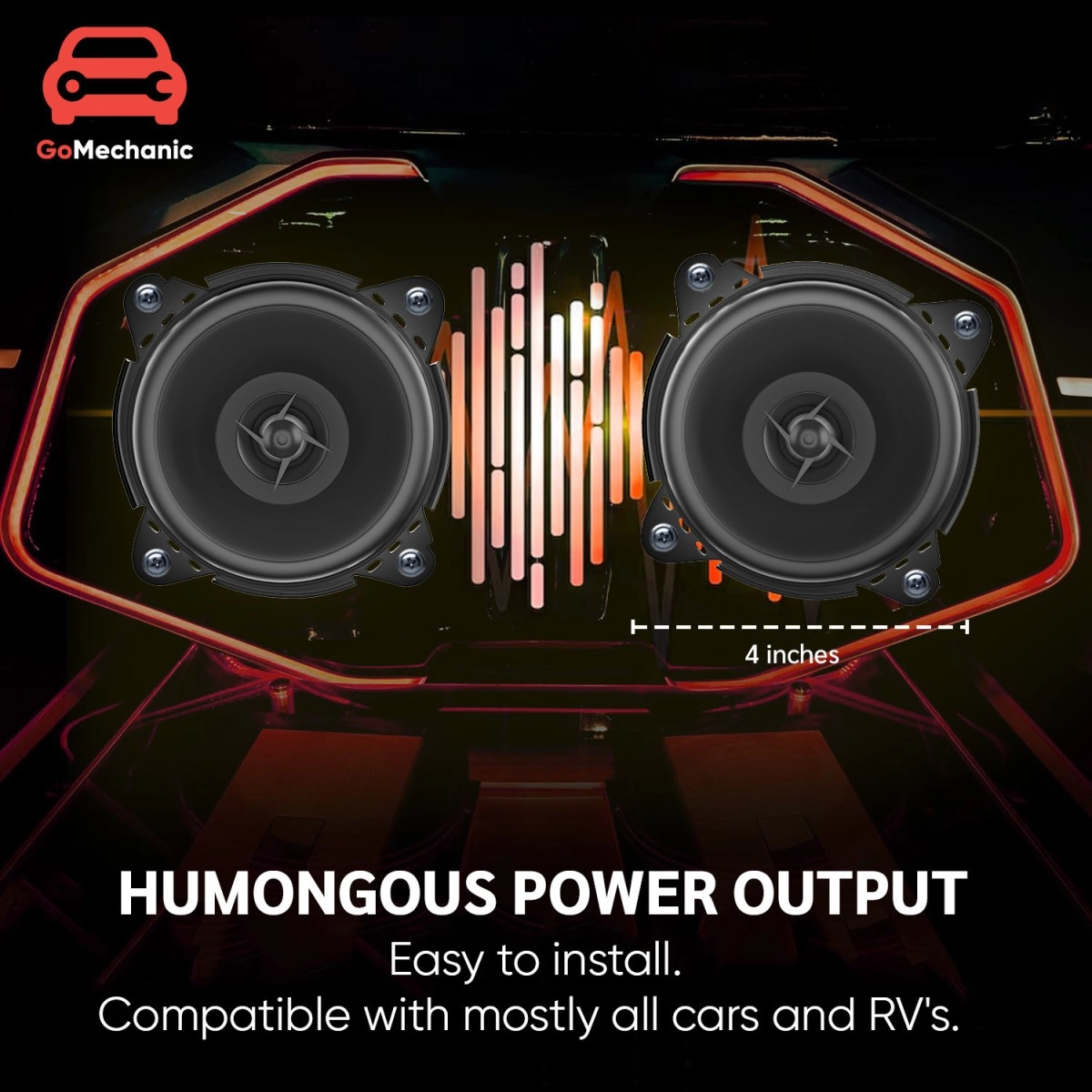 GoMechanic Premium 6 Inch 2-way Super Bass Sonus S2 Coaxial Car Speaker