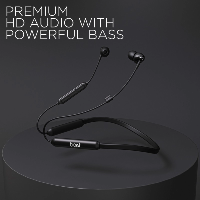 Boat 100 Bluetooth Wireless in Ear Earphones with Upto 30 Hours Playback, Boat Signature Sound, Ipx4 and Integrated Controls with Mic (Active Black) Boat 100 Bluetooth Wireless in Ear Earphones with Upto 30 Hours Playback, Boat Signature Sound, Ipx4 and Integrated Controls with Mic (Active Black)