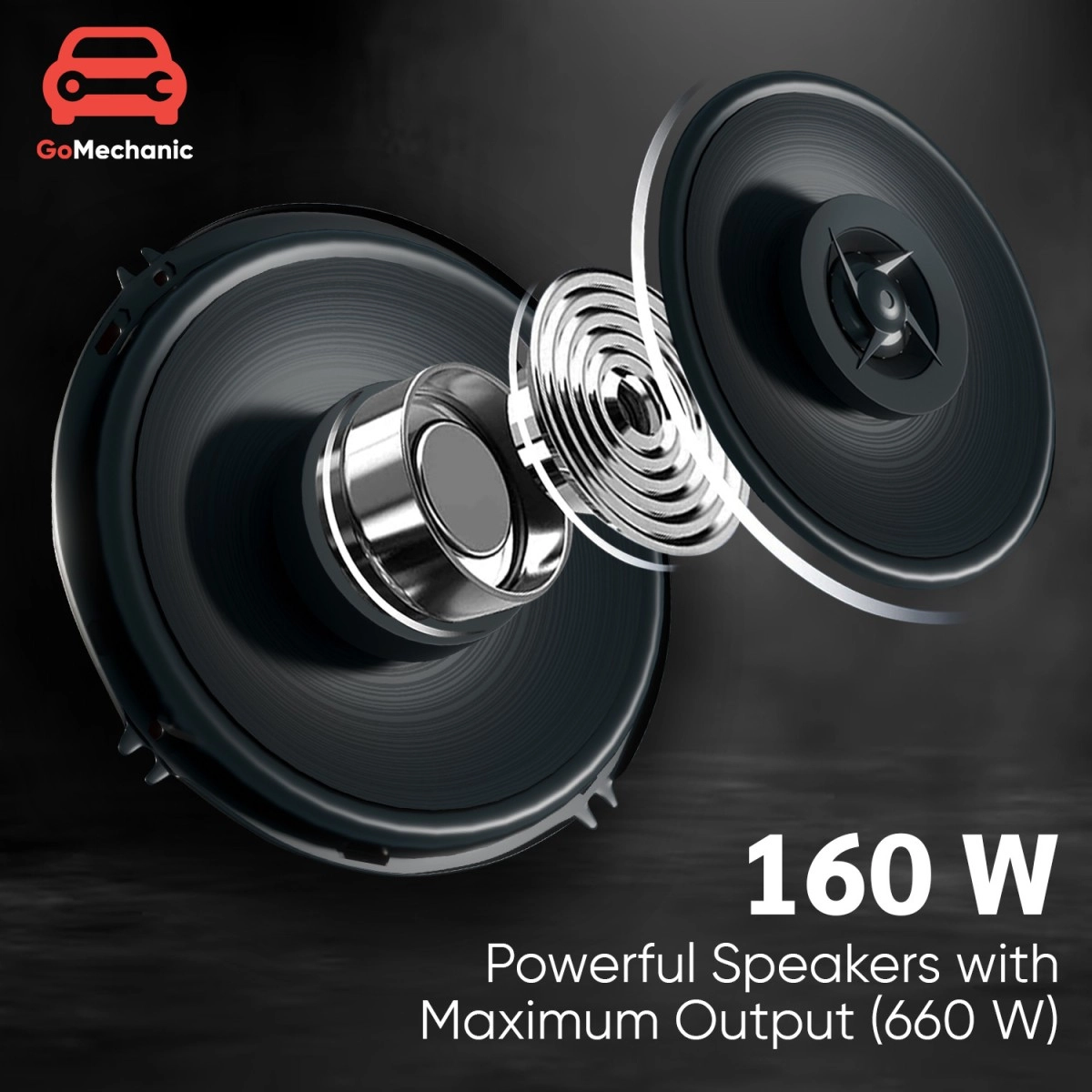 GoMechanic Premium 6 Inch 2-way Super Bass Sonus S2 Coaxial Car Speaker