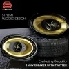 GoMechanic Premium Sonus S3 GOLD 6"X9" inch with In-built Tweeter Speaker Dust Proof Premium Extra Bass 3-way, Set of 2 Coaxial Car Speaker (600 W) GoMechanic Premium Sonus S3 GOLD 6"X9" inch with In-built Tweeter Speaker Dust Proof Premium Extra Bass 3-way, Set of 2 Coaxial Car Speaker (600 W)