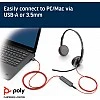 Poly by Plantronics - Blackwire 3225 USB-A Wired Headset - Dual-Ear (Stereo) Wired Over Ear Headphones with Mic - Connect to PC/Mac via USB-A or Mobile/Tablet via 3.5 mm Connector (209747-22) Poly by Plantronics - Blackwire 3225 USB-A Wired Headset - Dual-Ear (Stereo) Wired Over Ear Headphones with Mic - Connect to PC/Mac via USB-A or Mobile/Tablet via 3.5 mm Connector (209747-22)