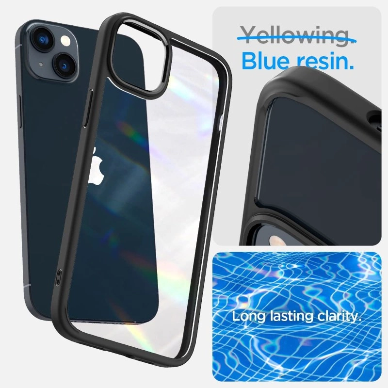 Spigen Ultra Hybrid Back Cover for Apple iPhone 14  (Black, Shock Proof, Pack of: 1)