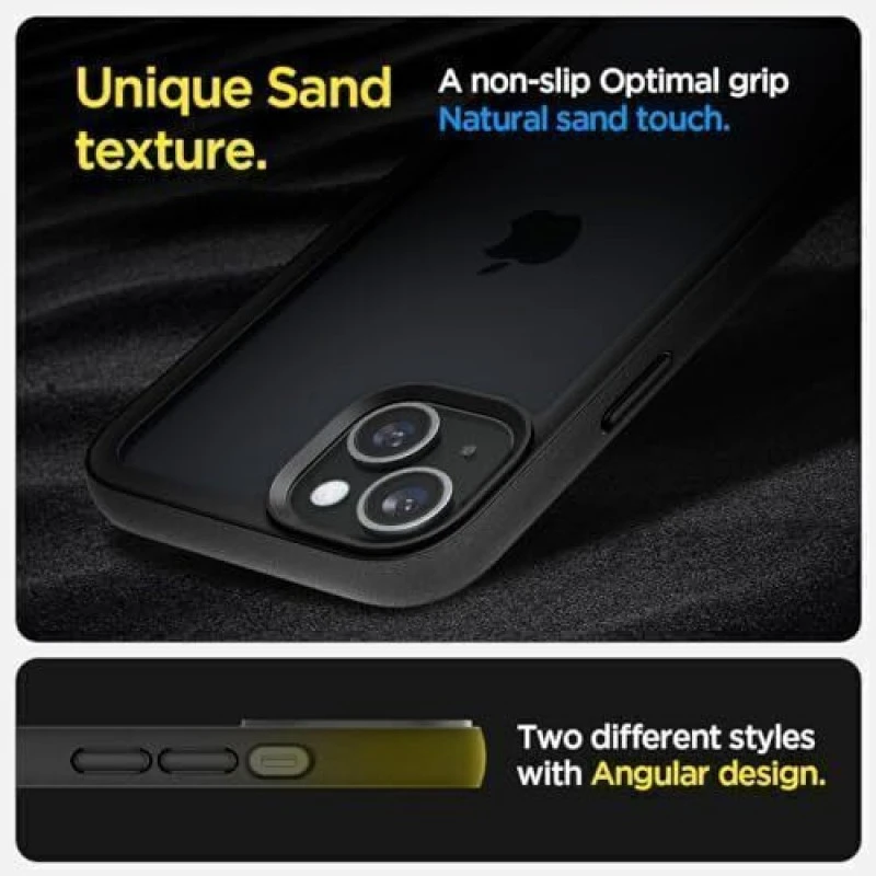 Spigen Sand Crystal Back Cover for Apple iphone 15 (Black, Pack of: 1) Spigen Sand Crystal Back Cover for Apple iphone 15 (Black, Pack of: 1)