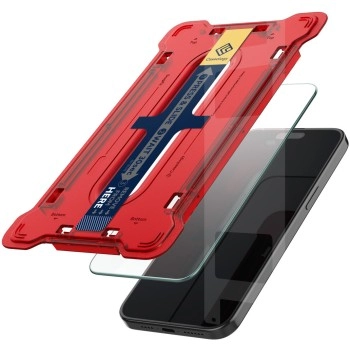 Caseology by Spigen Tempered Glass Guard for Apple iPhone 15  (Pack of 2)