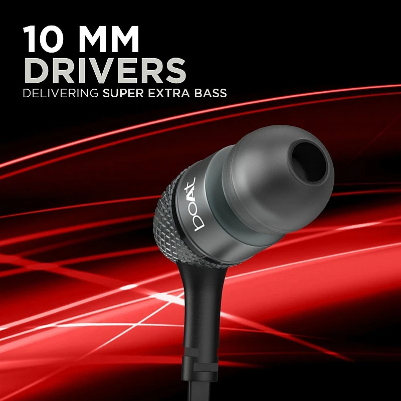 boAt BassHeads 220 Wired Headset Black In the Ear boAt BassHeads 220 Wired Headset Black In the Ear
