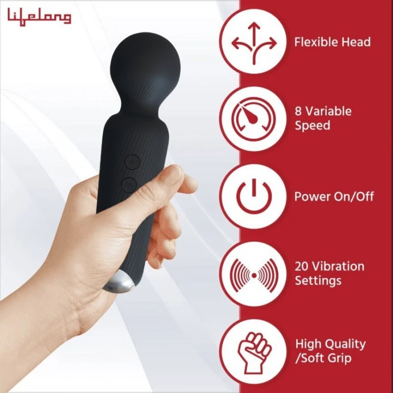 Lifelong LLM468 LLM468 Body Massager with 8 Speed and 20 Vibration settings Massager (Black) Lifelong LLM468 LLM468 Body Massager with 8 Speed and 20 Vibration settings Massager (Black)