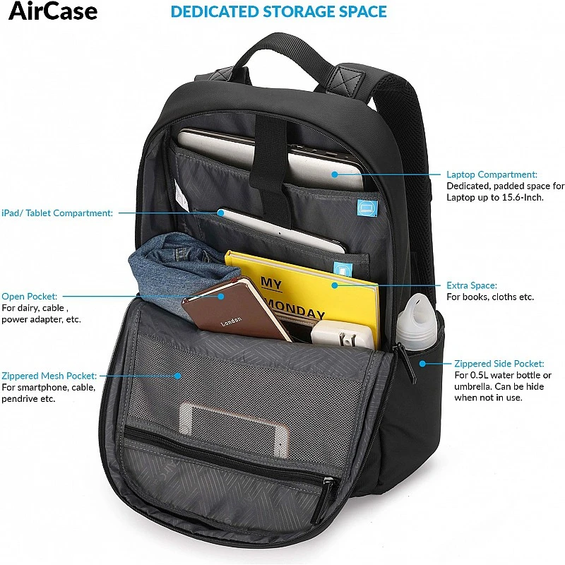 AirCase C39 Laptop Backpack Rucksacks Bag Case Cover for 13-Inch, 14-Inch, 15-Inch Laptop Blue AirCase C39 Laptop Backpack Rucksacks Bag Case Cover for 13-Inch, 14-Inch, 15-Inch Laptop Blue