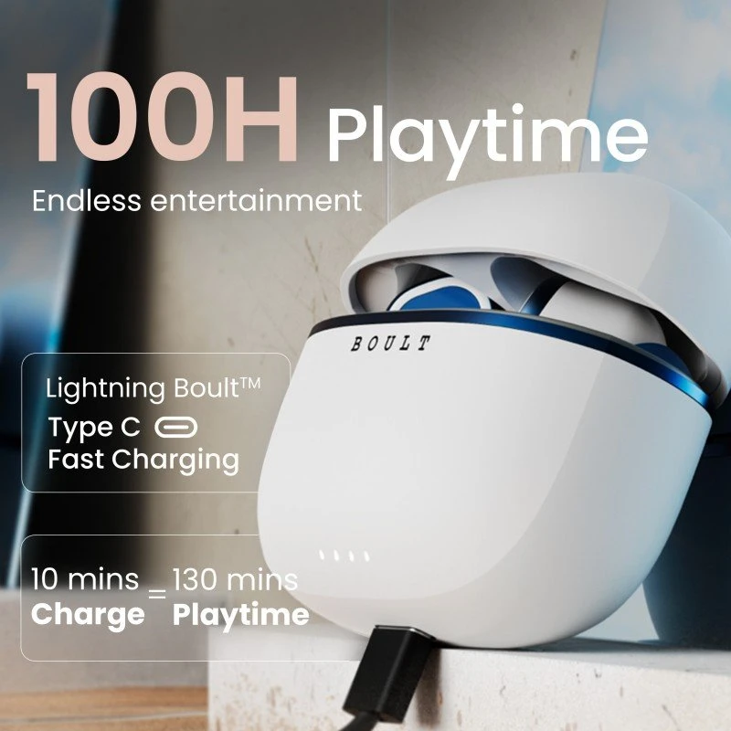 Boult Audio Curve Buds Pro with 100H Playtime, 4 Mics Clear Calling (Nautical Black) Boult Audio Curve Buds Pro with 100H Playtime, 4 Mics Clear Calling (Nautical Black)