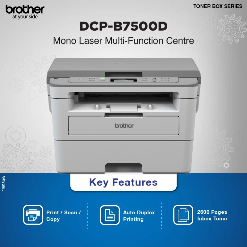 Brother DCP-B7500D Multi-Function Monochrome Laser Printer Brother DCP-B7500D Multi-Function Monochrome Laser Printer