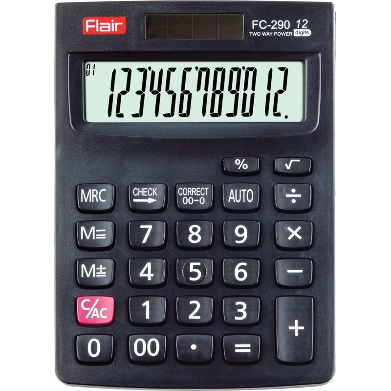 FLAIR 133618 FC - 290 Basic Calculator  (12 Digit)