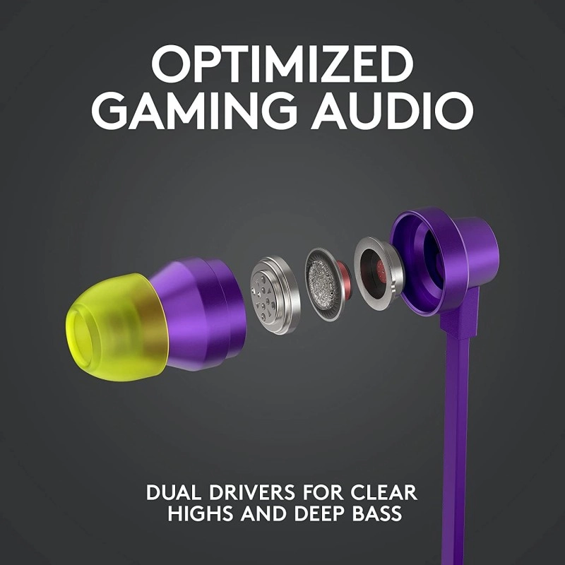 Logitech G333 Wired Gaming Earphones with Gaming-Grade Dual Drivers with USB-C Adapter - Purple Logitech G333 Wired Gaming Earphones with Gaming-Grade Dual Drivers with USB-C Adapter - Purple