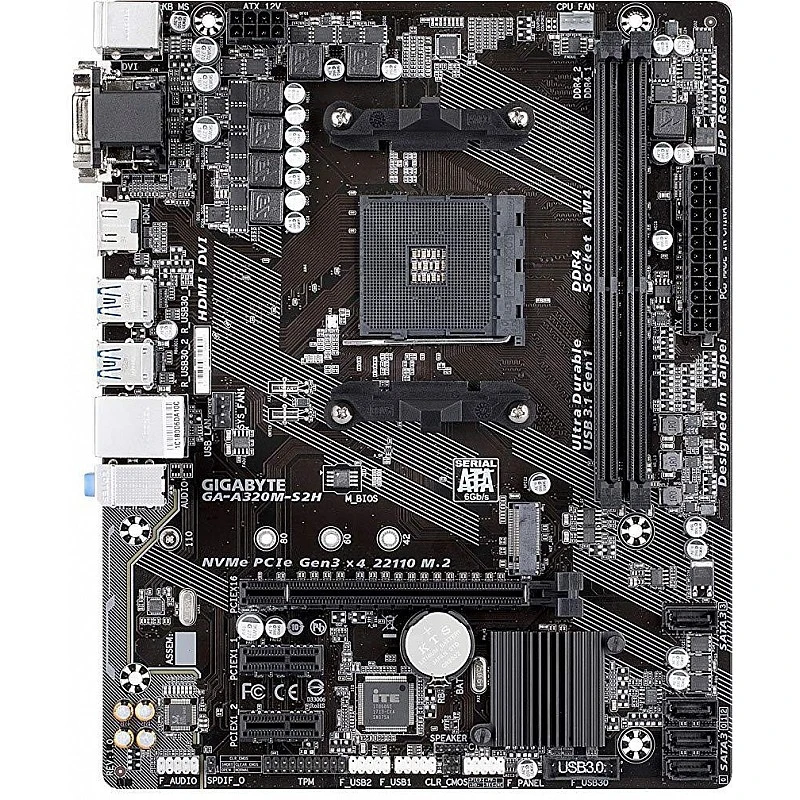 GIGABYTE GA-A320M-S2H (AMD Ryzen AM4 / MicroATX / 2xDDR4/ HDMI/ Realtek ALC887/ 3xPCIe/ USB3.1 Gen 1/ LAN/ Motherboard) GIGABYTE GA-A320M-S2H (AMD Ryzen AM4 / MicroATX / 2xDDR4/ HDMI/ Realtek ALC887/ 3xPCIe/ USB3.1 Gen 1/ LAN/ Motherboard)