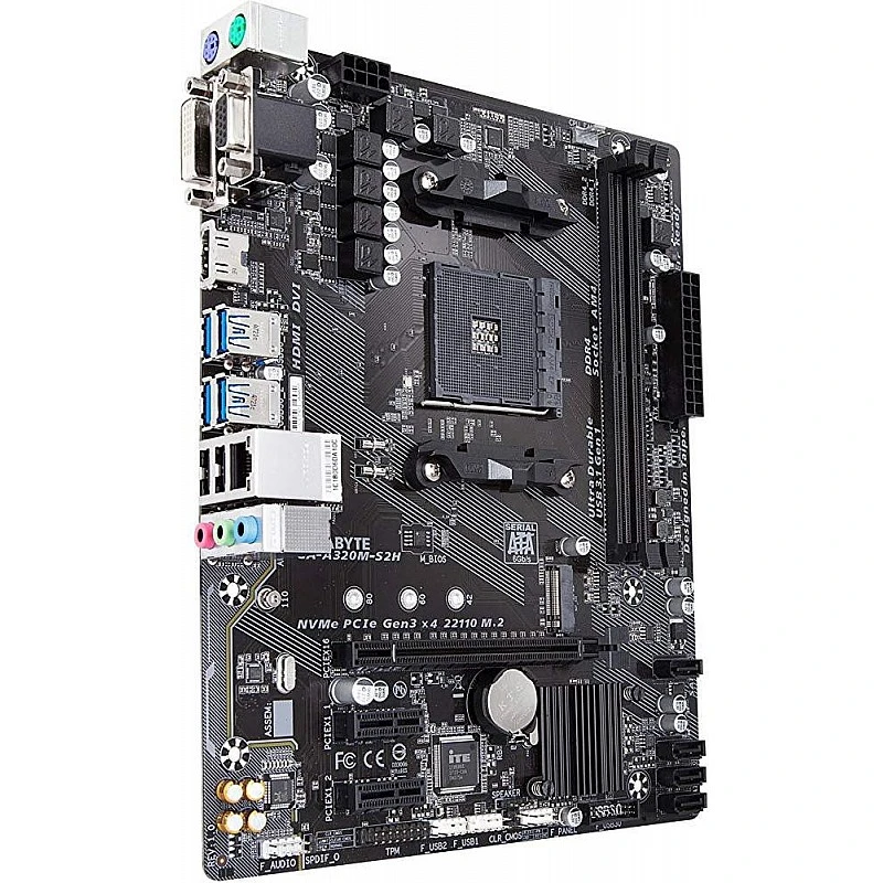 GIGABYTE GA-A320M-S2H (AMD Ryzen AM4 / MicroATX / 2xDDR4/ HDMI/ Realtek ALC887/ 3xPCIe/ USB3.1 Gen 1/ LAN/ Motherboard) GIGABYTE GA-A320M-S2H (AMD Ryzen AM4 / MicroATX / 2xDDR4/ HDMI/ Realtek ALC887/ 3xPCIe/ USB3.1 Gen 1/ LAN/ Motherboard)