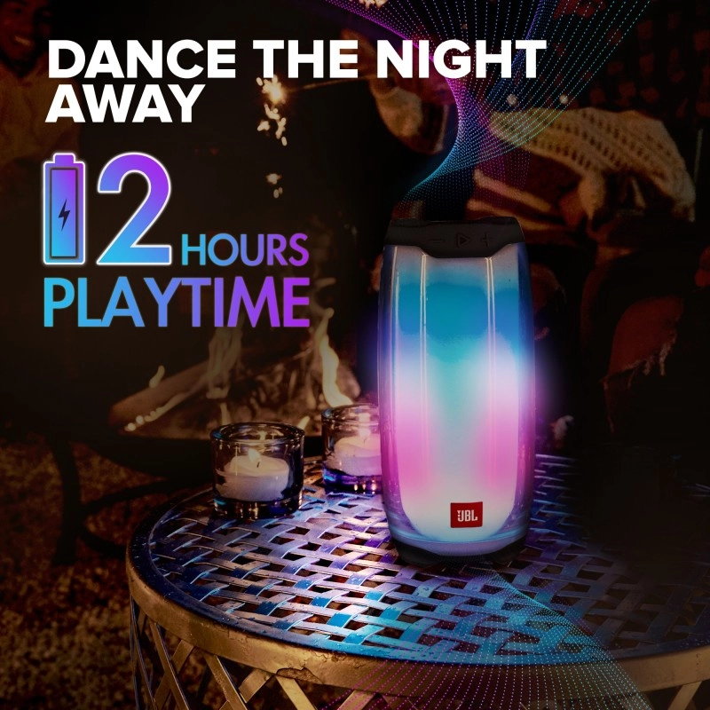 JBL Pulse 4 20 W Bluetooth Speaker with 12Hours Playtime, PartyBoost & IPX7 Waterproof (Black) JBL Pulse 4 20 W Bluetooth Speaker with 12Hours Playtime, PartyBoost & IPX7 Waterproof (Black)