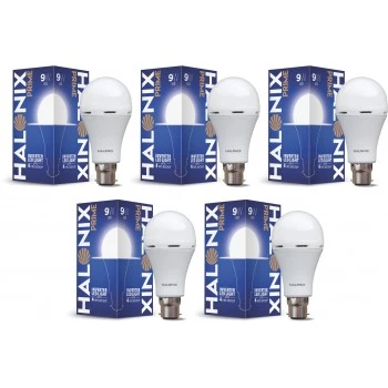 HALONIX LED PRIME INVERTER 9W B22 CW M 4 hrs Bulb Emergency  (Light Pack of 5)