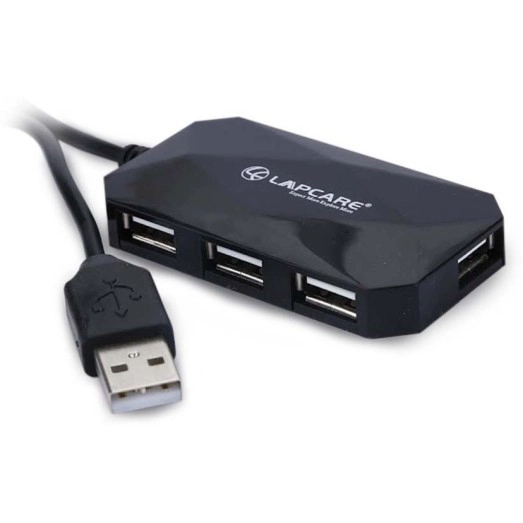 LAPCARE LAPCARE USB 2.0 4 port hub with 1.5 mt cable LHB-018 USB Hub  (Black)