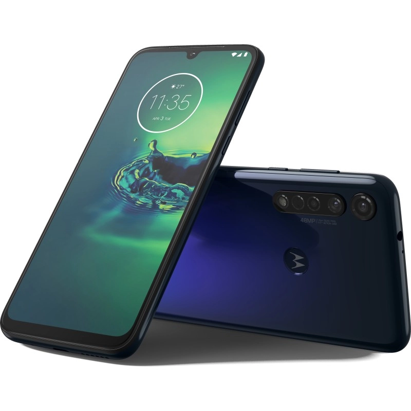 Motorola Moto G8 Plus Phone (Cosmic Blue, 64 GB, 4 GB RAM) Refurbished 