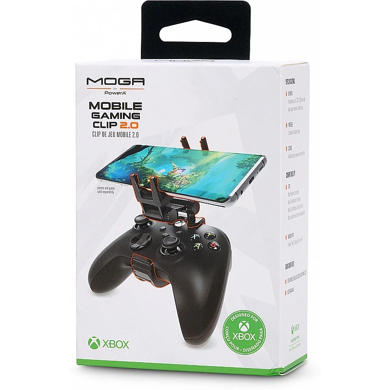 PowerA MOGA Mobile Gaming Game Streaming Phone Clip 2.0 for Xbox Series X/S and Xbox One Wireless Controllers, Black (Officially Licensed) PowerA MOGA Mobile Gaming Game Streaming Phone Clip 2.0 for Xbox Series X/S and Xbox One Wireless Controllers, Black (Officially Licensed)