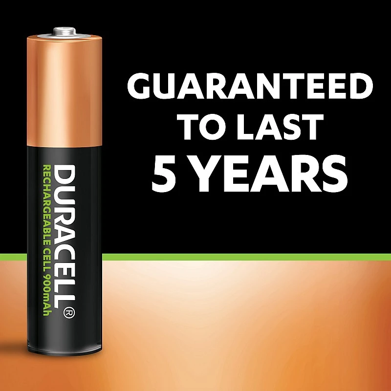 Duracell Rechargeable AAA 900mAh Batteries, Pack of 4 Duracell Rechargeable AAA 900mAh Batteries, Pack of 4