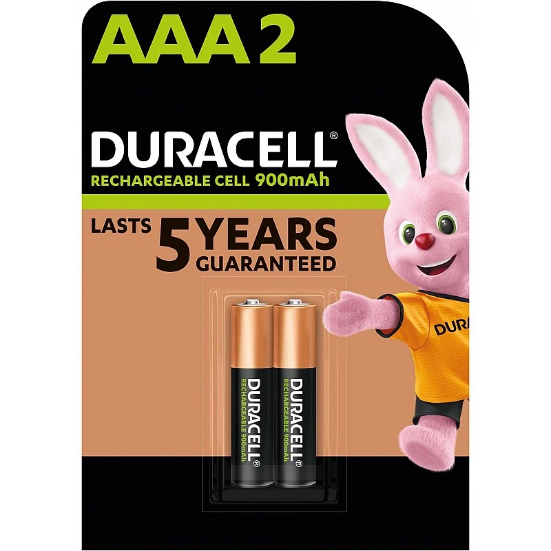 Duracell Rechargeable AAA 900mAh Batteries, Pack of 4 Duracell Rechargeable AAA 900mAh Batteries, Pack of 4