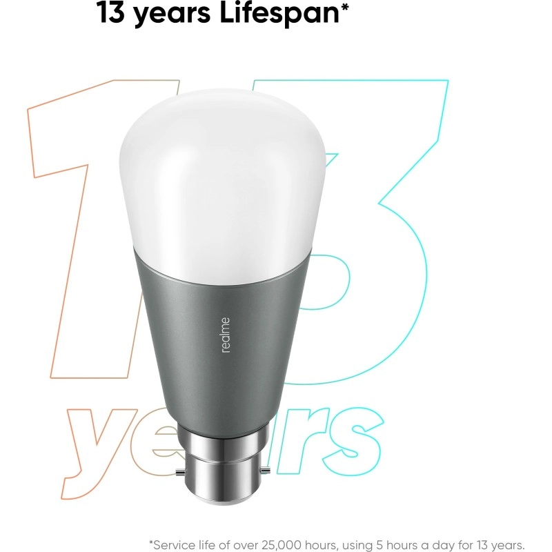 realme Smart WiFi LED Bulb (12W) B22| Google Assistant & Alexa Support realme Smart WiFi LED Bulb (12W) B22| Google Assistant & Alexa Support