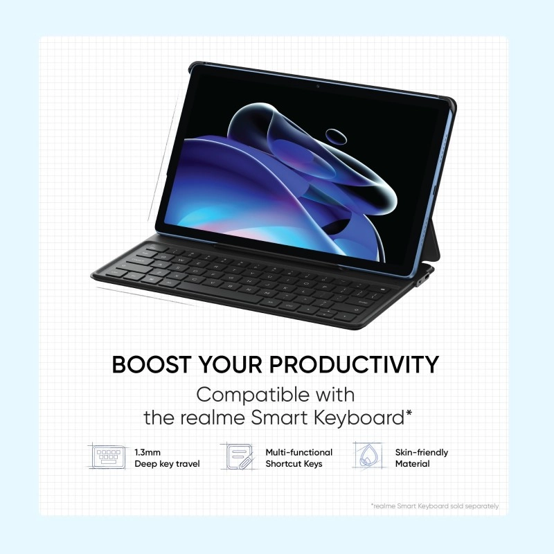 realme Pad X 4 GB RAM 64 GB ROM 11 inch with Wi-Fi Only Tablet (Glowing Grey)