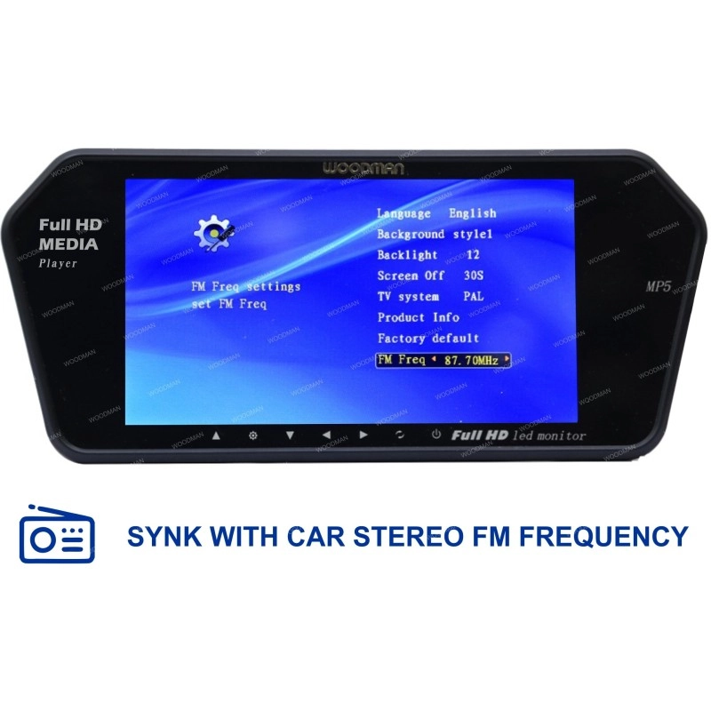 WOODMAN 7 inch Car Video Monitor with USB, Bluetooth and Car Reaview Camera Black LED (18 cm) WOODMAN 7 inch Car Video Monitor with USB, Bluetooth and Car Reaview Camera Black LED (18 cm)