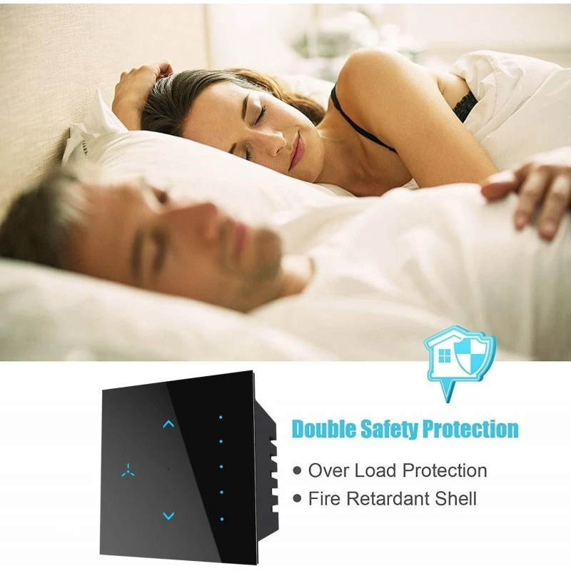 HomeMate Wi-Fi Smart Fan Regulator Touch Switch Smart Switch HomeMate Wi-Fi Smart Fan Regulator Touch Switch Smart Switch
