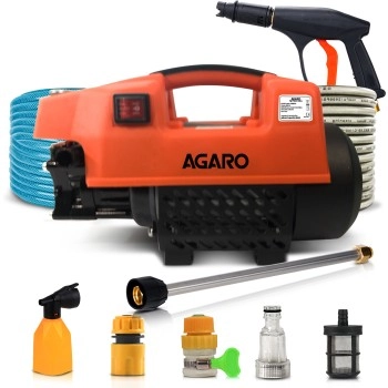 AGARO Supreme High Pressure Washer, 1800W, 120 Bar, 6.5L/Min Flow, 8m Hose, Portable for Car, Bike & Home Cleaning