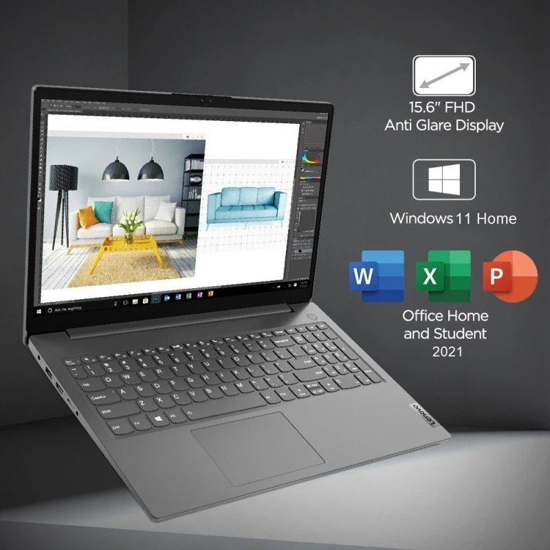 Lenovo V15 AMD Ryzen 3 5300U 15.6" (39.62cm) FHD 250 nits Antiglare Thin and Light Laptop (8GB/512GB SSD/Windows 82KDA01BIH Lenovo V15 AMD Ryzen 3 5300U 15.6" (39.62cm) FHD 250 nits Antiglare Thin and Light Laptop (8GB/512GB SSD/Windows 82KDA01BIH