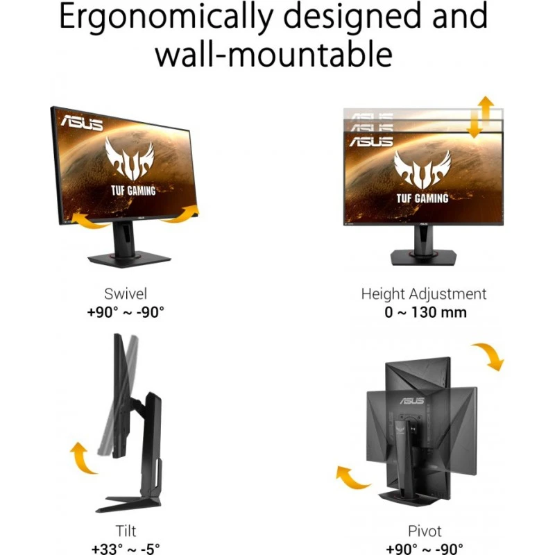 ASUS TUF 68.58 cm (27 inch) Full HD LED Backlit IPS Panel Gaming Monitor (VG279QR) ASUS TUF 68.58 cm (27 inch) Full HD LED Backlit IPS Panel Gaming Monitor (VG279QR)